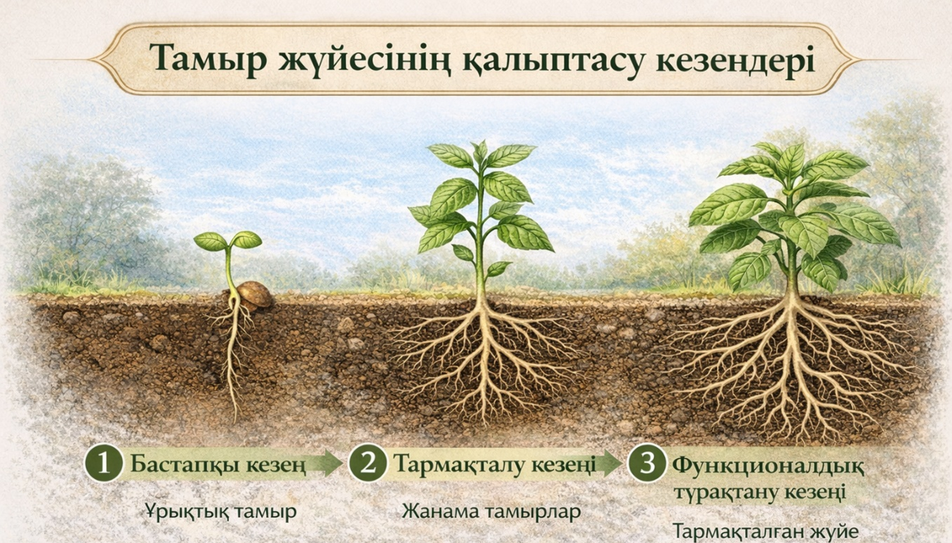 Тамыр жүйесінің қалыптасу кезеңдері