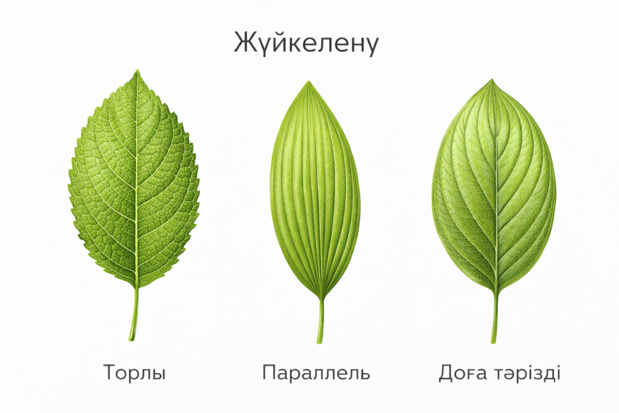 Жапырақтың жүйкелену типтері